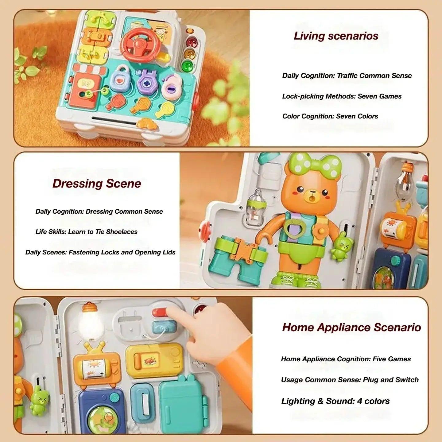  Montessori Busy Board Music Lights Sensory Toy -  ToylandEU™