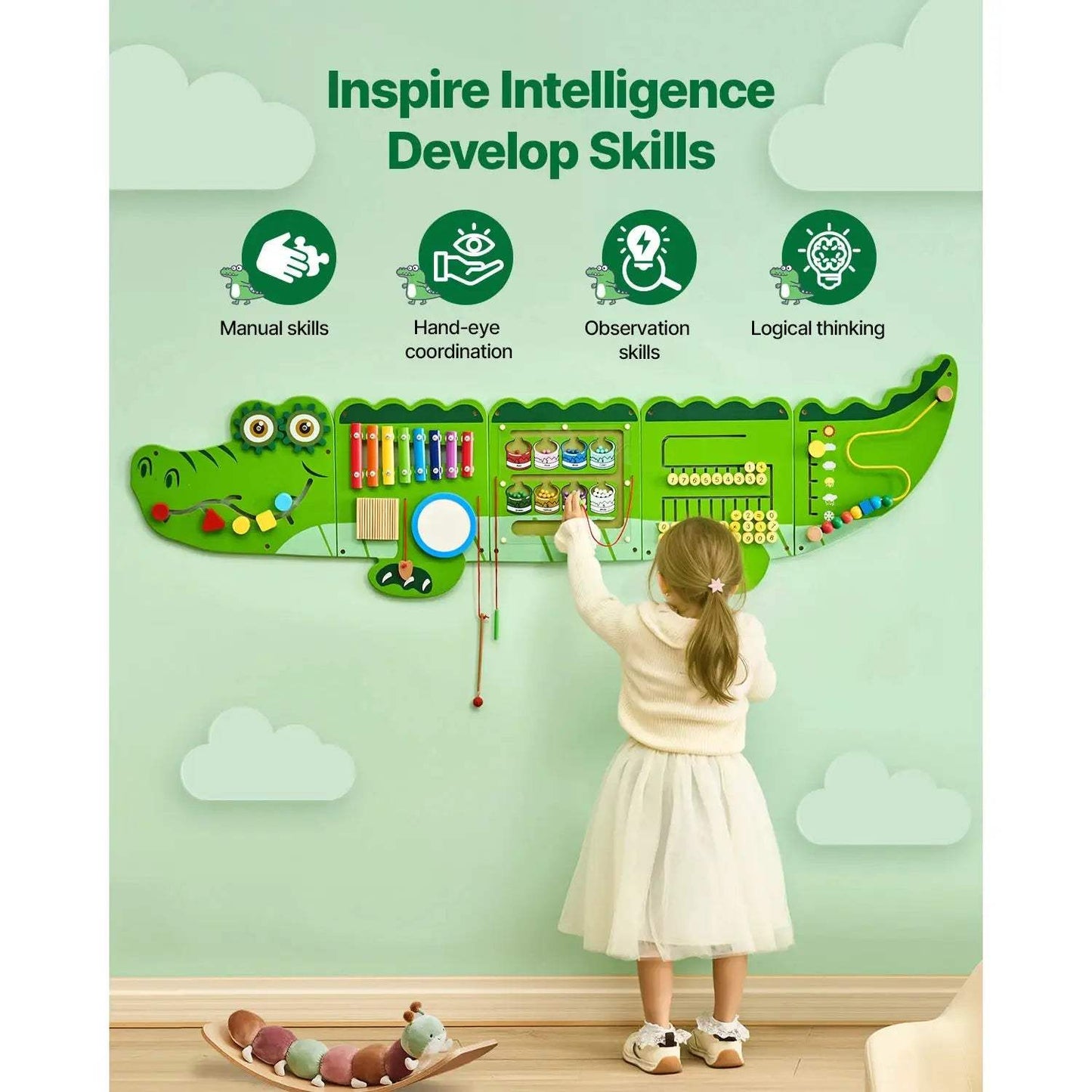  Montessori Busy Board Nine Activities Educational Toy -  ToylandEU™