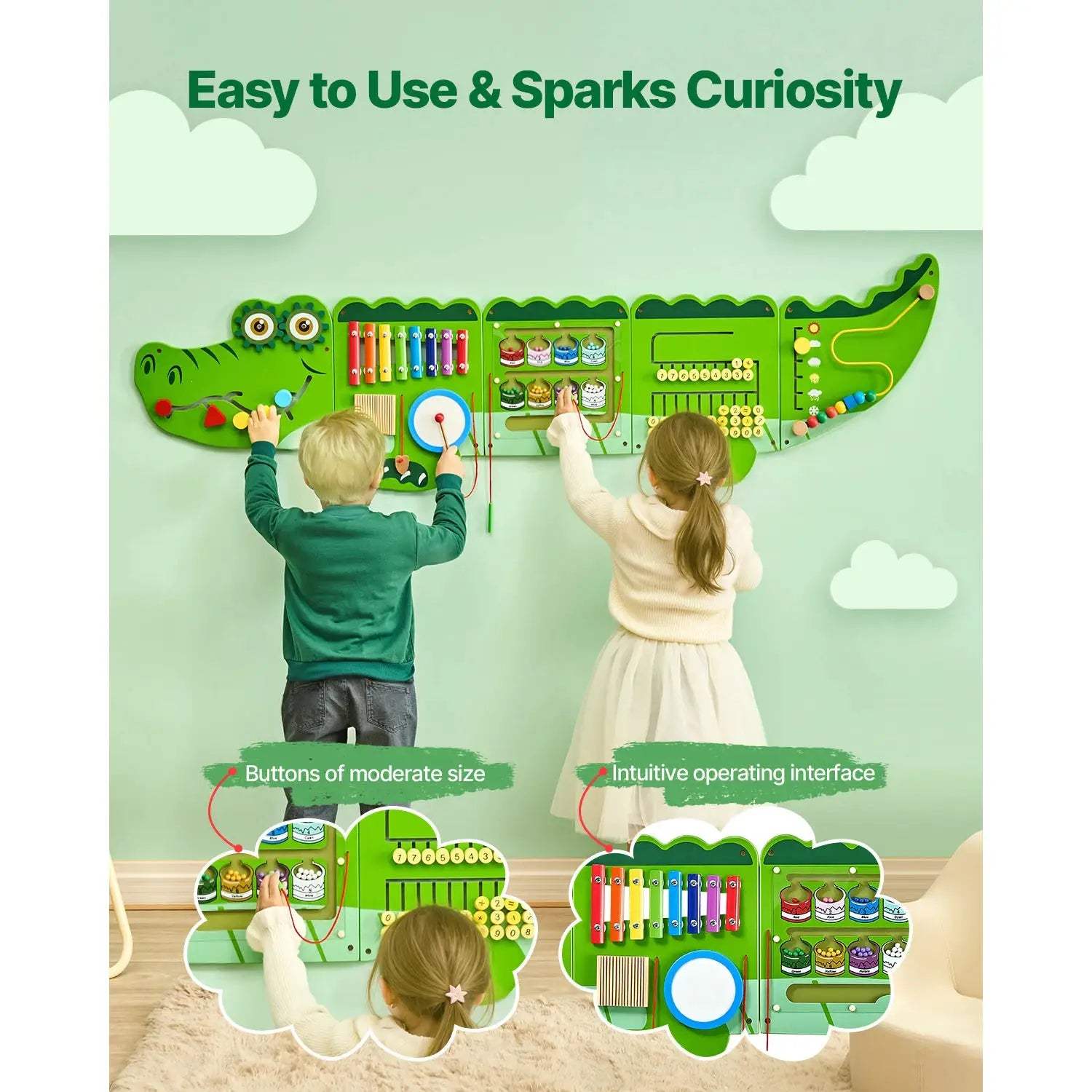  Montessori Busy Board Nine Activities Educational Toy -  ToylandEU™