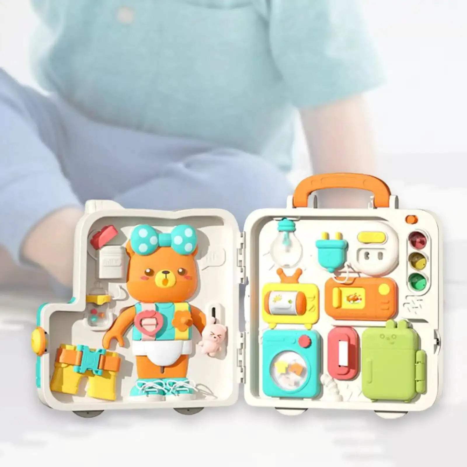 Montessori Busy Board Sensory Switch Toy Builds Skills For Preschoolers - ToylandEU