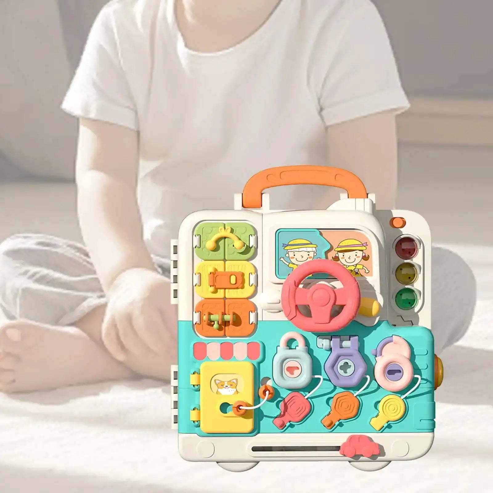 Montessori Busy Board Sensory Switch Toy Builds Skills For Preschoolers - ToylandEU