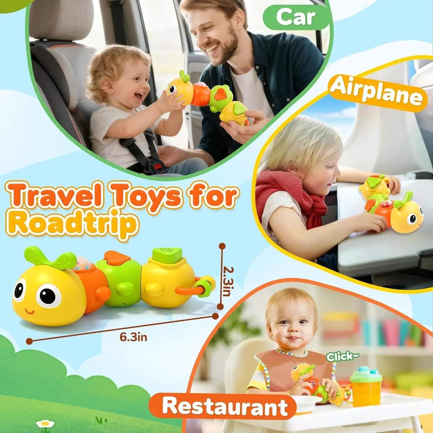 Montessori Busy Board Travel Toy For Toddlers On The Go - ToylandEU