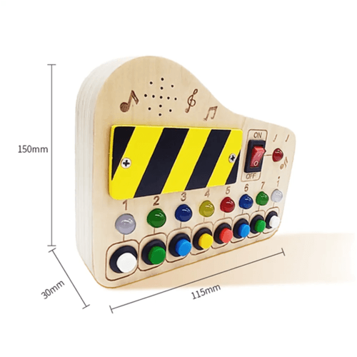 Interactive Montessori Busy Board with Colorful LED Lights for Kids 3+ - ToylandEU