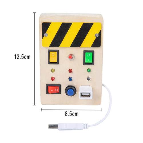 Interactive Montessori Busy Board with Colorful LED Lights for Kids 3+ - ToylandEU