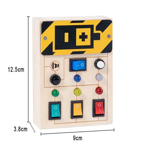 Interactive Montessori Busy Board with Colorful LED Lights for Kids 3+ - ToylandEU