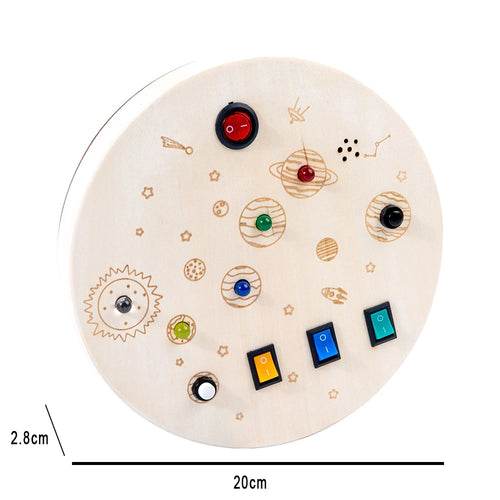 Interactive Montessori Busy Board with Colorful LED Lights for Kids 3+ - ToylandEU