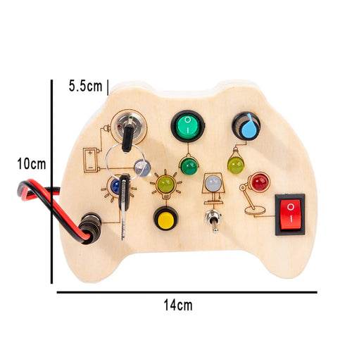Interactive Montessori Busy Board with Colorful LED Lights for Kids 3+ - ToylandEU