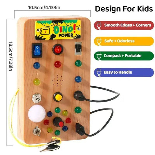  Montessori Busy Board With LED Light For Early Learning -  ToylandEU™