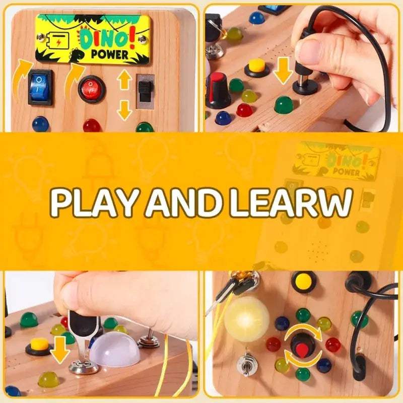 Montessori Busy Board With LED Light For Sensory Early Learning - ToylandEU