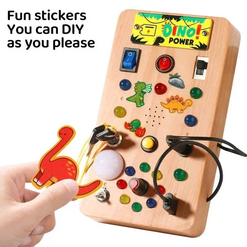 Montessori Busy Board With LED Lights For Early Learning - ToylandEU