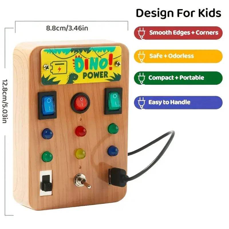 Montessori Busy Board With LED Lights For Early Learning - ToylandEU
