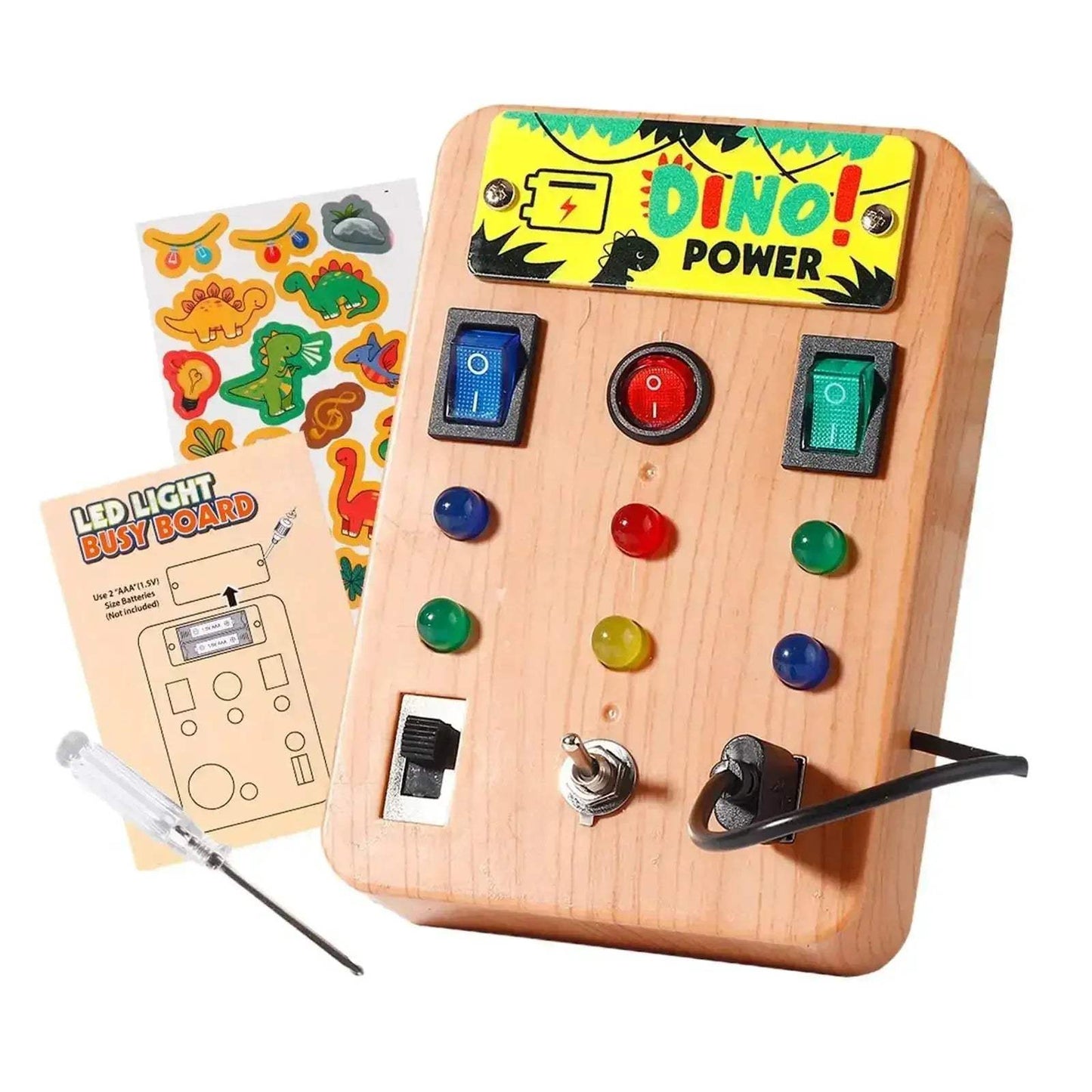 Montessori Busy Board With LED Lights For Early Learning - ToylandEU