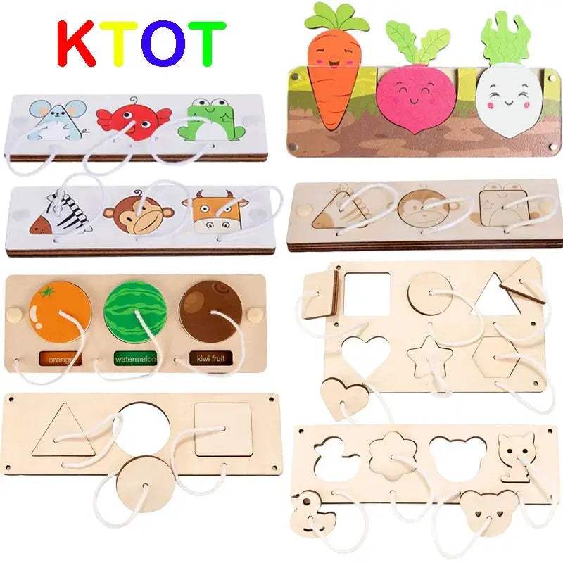 Montessori Busy Board Wooden Toy For Infant Skill Development - ToylandEU