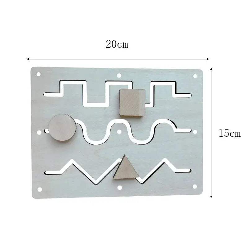 Montessori Busy Board Wooden Toy For Sensory Learning - ToylandEU