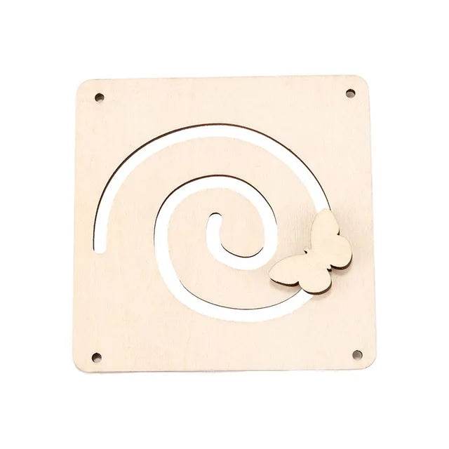 DIY Montessori Busy Board Wooden Toy Accessory Animal Hourglas Alarm Clock Mirror Educational Unlock Sensory Toy - ToylandEU