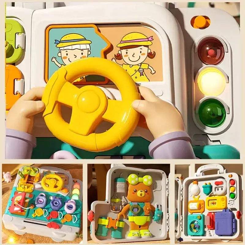 Montessori Busy Board for Babies Develops Fine Motor Skills - ToylandEU