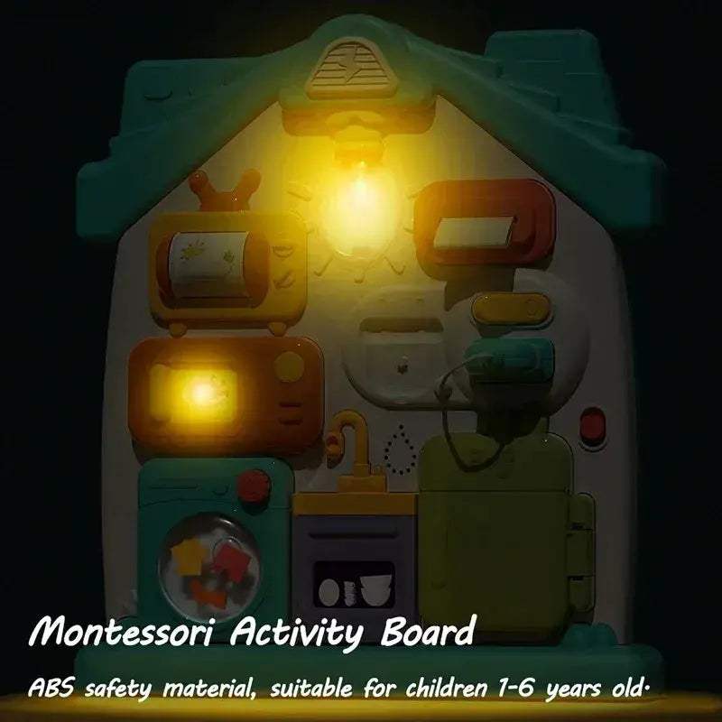 Montessori Busy Board for Babies Develops Fine Motor Skills - ToylandEU