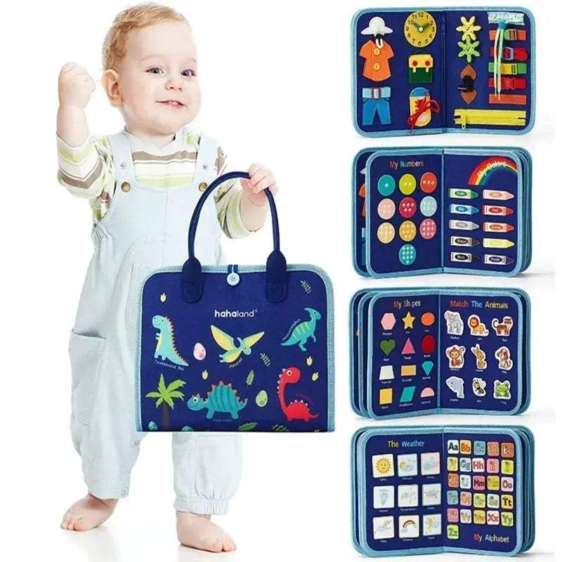 Montessori Busy Board for Early Learning and Fine Motor Skills - ToylandEU