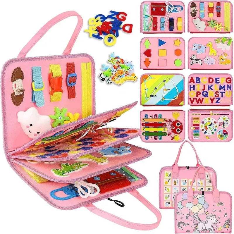 Montessori Busy Board for Early Learning and Fine Motor Skills - ToylandEU