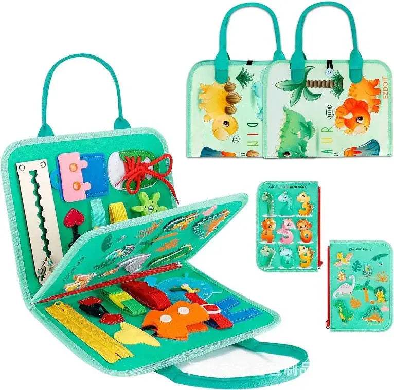 Montessori Busy Board for Early Learning and Fine Motor Skills - ToylandEU