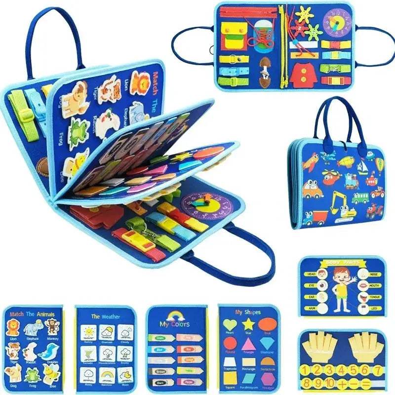 Montessori Busy Board for Early Learning and Fine Motor Skills - ToylandEU
