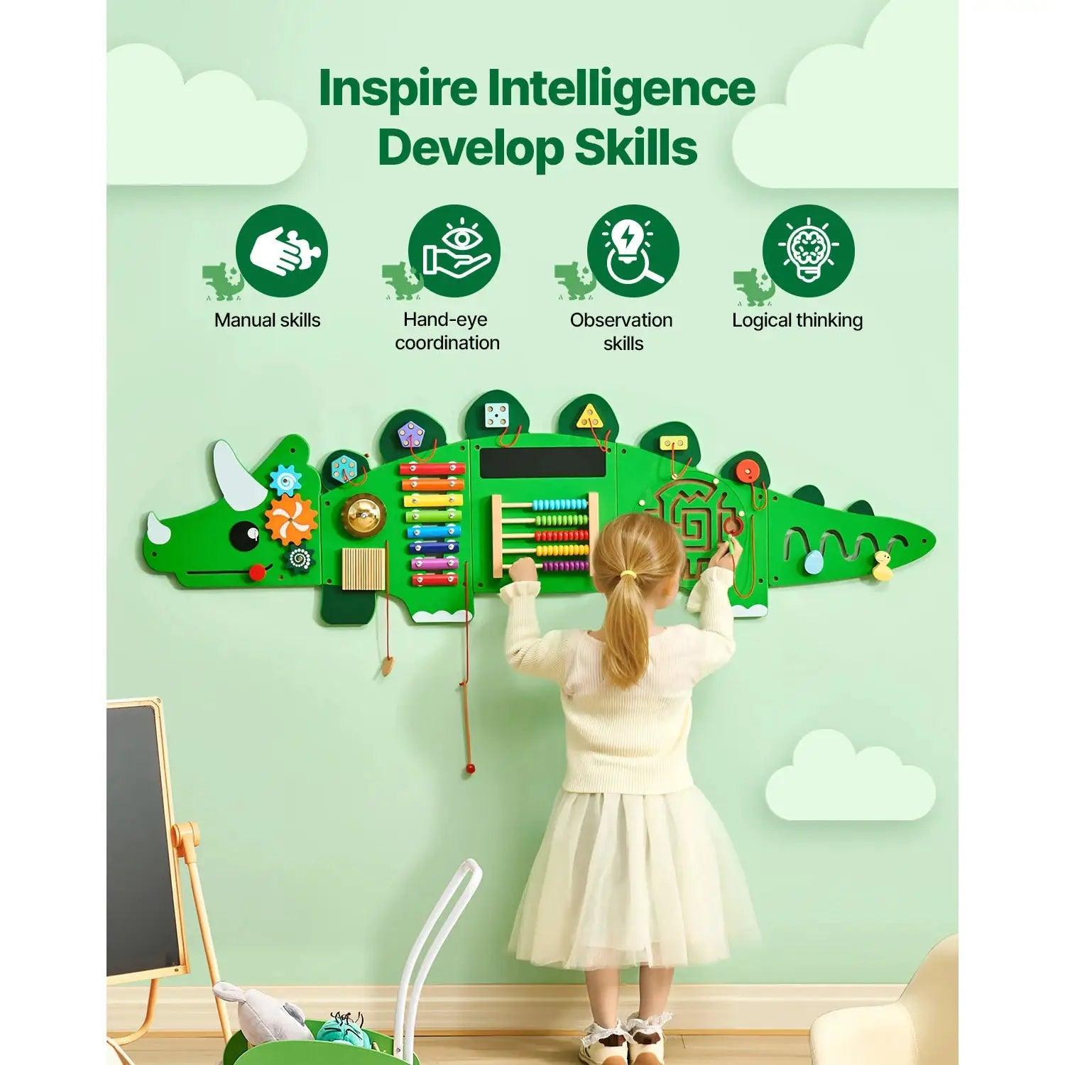  Montessori Busy Board for Kids Dinosaur Theme -  ToylandEU™
