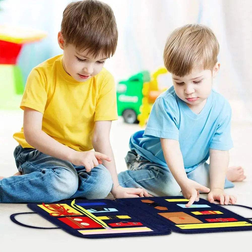 Montessori Busy Board for Kids Fine Motor Buckle Training - ToylandEU