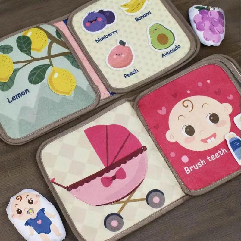  Montessori Busy Book Fabric Educational Puzzle Toy For 3 To 6 Year Olds Animal Cognitive Book -  ToylandEU™
