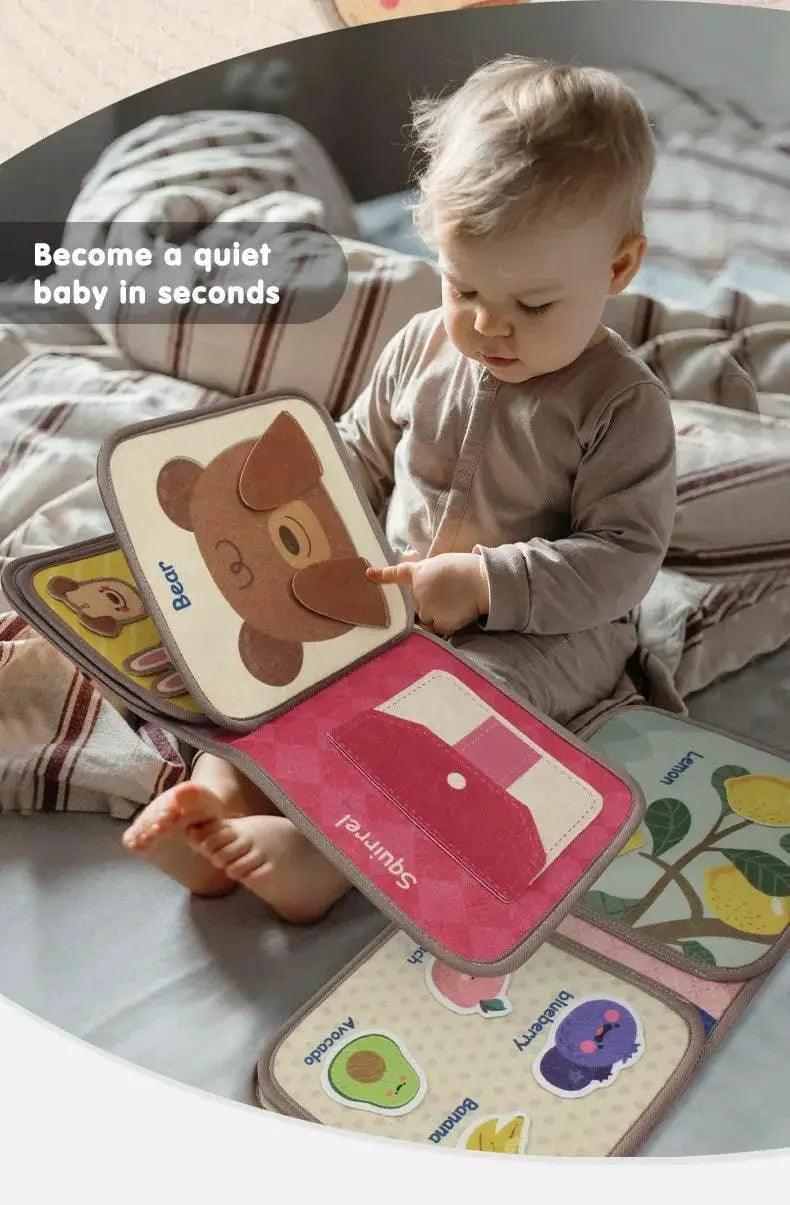  Montessori Busy Book Fabric Educational Puzzle Toy For 3 To 6 Year Olds Animal Cognitive Book -  ToylandEU™