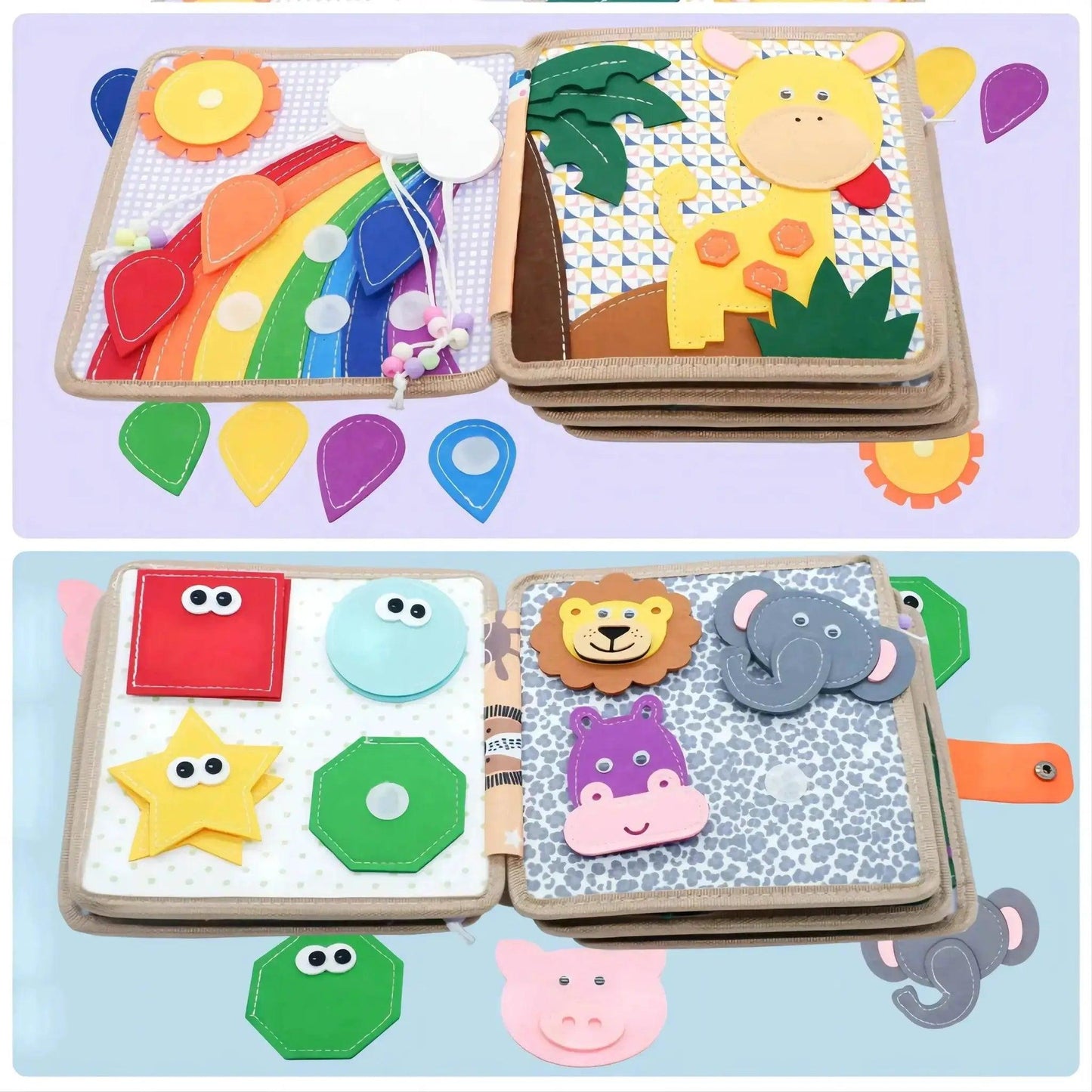  Montessori Busy Book For Kids Giraffe Quiet Book Color Shape Cognition Fine Motor Toy -  ToylandEU™