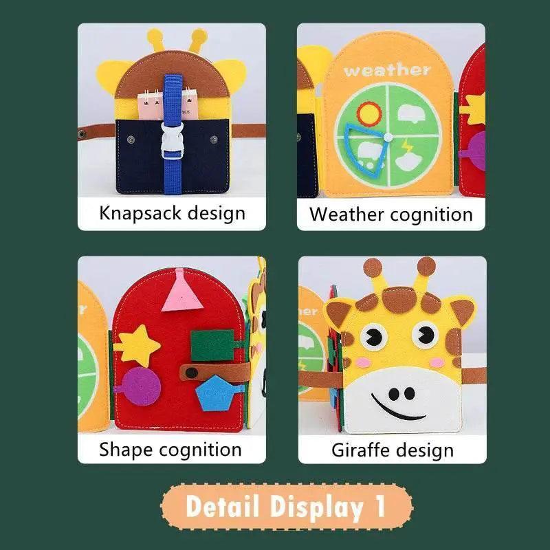  Montessori Busy Book For Kids Giraffe Quiet Book Color Shape Cognition Fine Motor Toy -  ToylandEU™