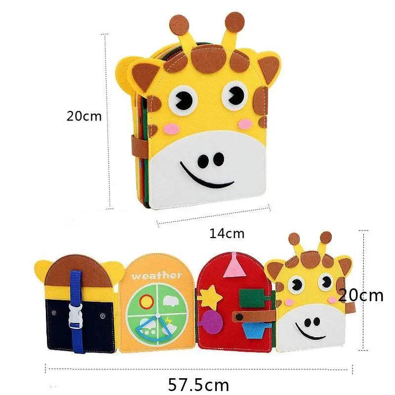  Montessori Busy Book For Kids Giraffe Quiet Book Color Shape Cognition Fine Motor Toy -  ToylandEU™