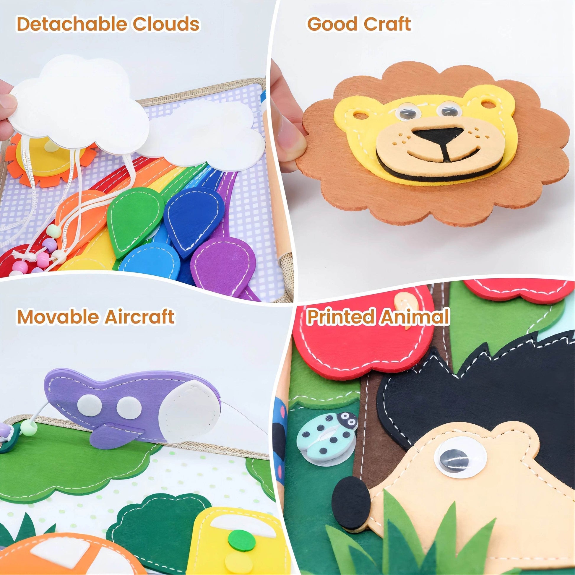 Montessori Toys Busy Book for Kids Color Shape Animal Cognition Early Education Toys Giraffe Quiet Book Fine Motor Toys - ToylandEU
