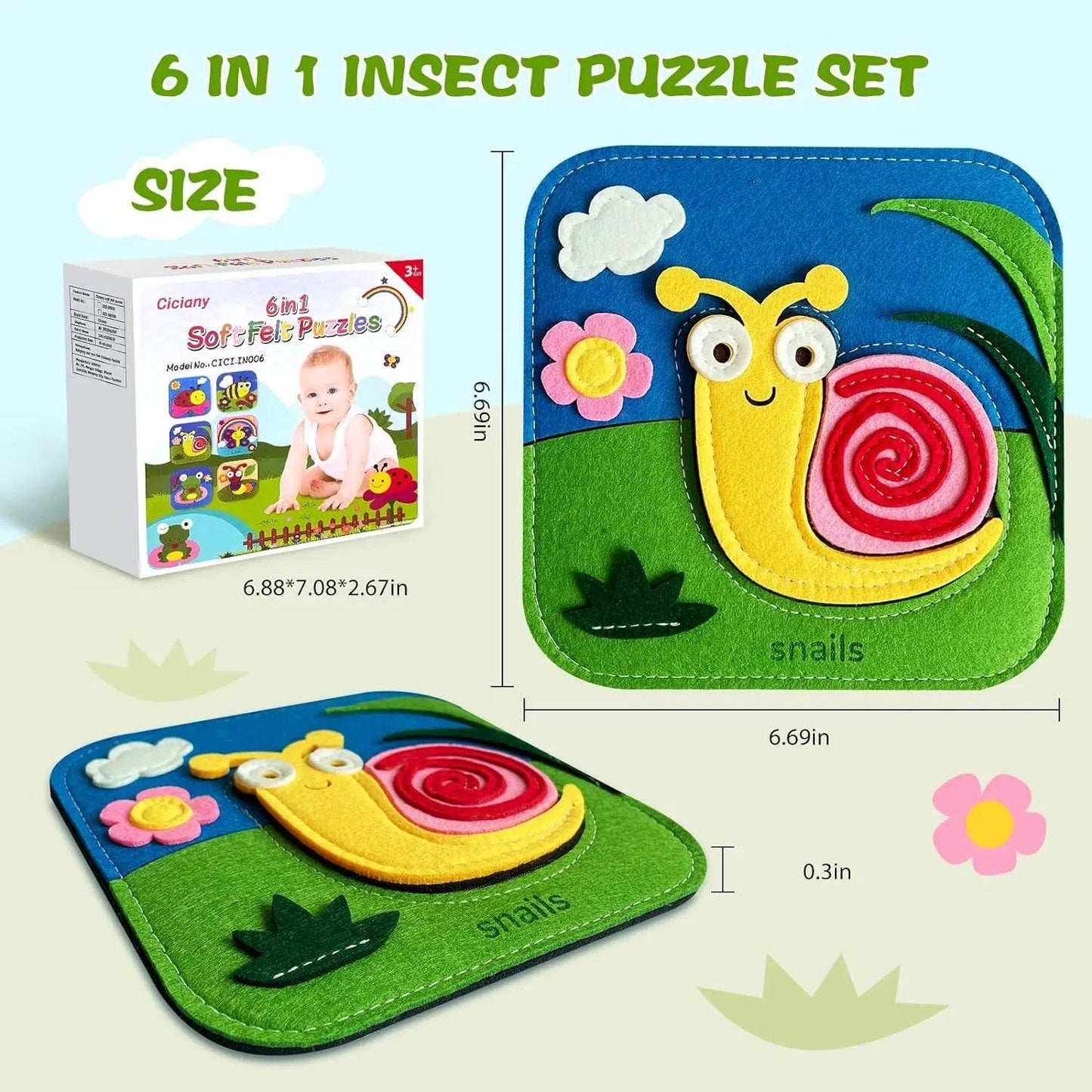 Montessori Toys Busy Book for Kids Color Shape Animal Cognition Early Education Toys Giraffe Quiet Book Fine Motor Toys - ToylandEU