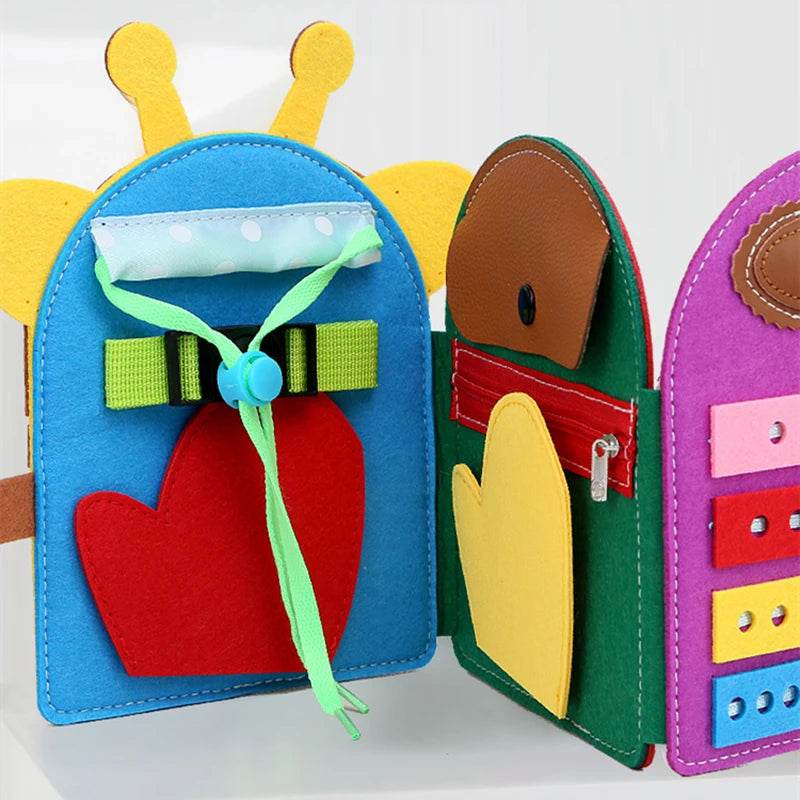 Montessori Toys Busy Book for Kids Color Shape Animal Cognition Early Education Toys Giraffe Quiet Book Fine Motor Toys - ToylandEU