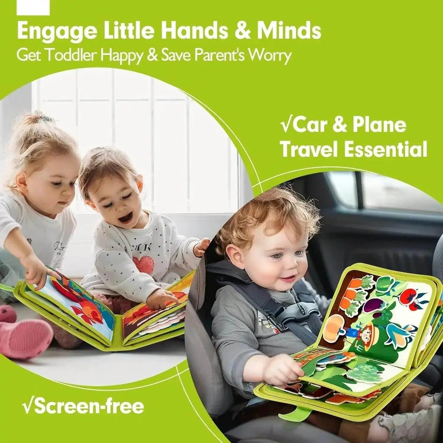  Montessori Busy Book For Toddlers Felt Sensory Toys And Life Skills Matching Activities -  ToylandEU™