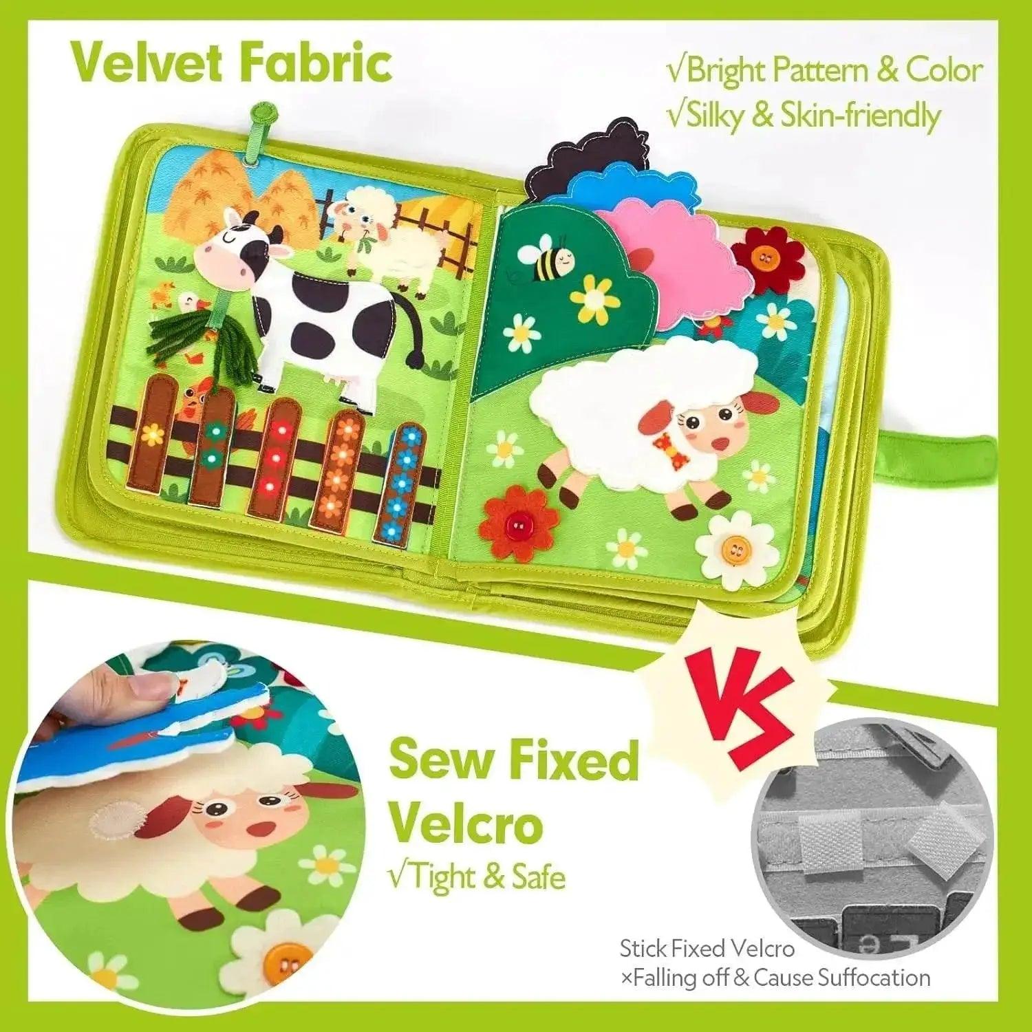  Montessori Busy Book For Toddlers Felt Sensory Toys And Life Skills Matching Activities -  ToylandEU™