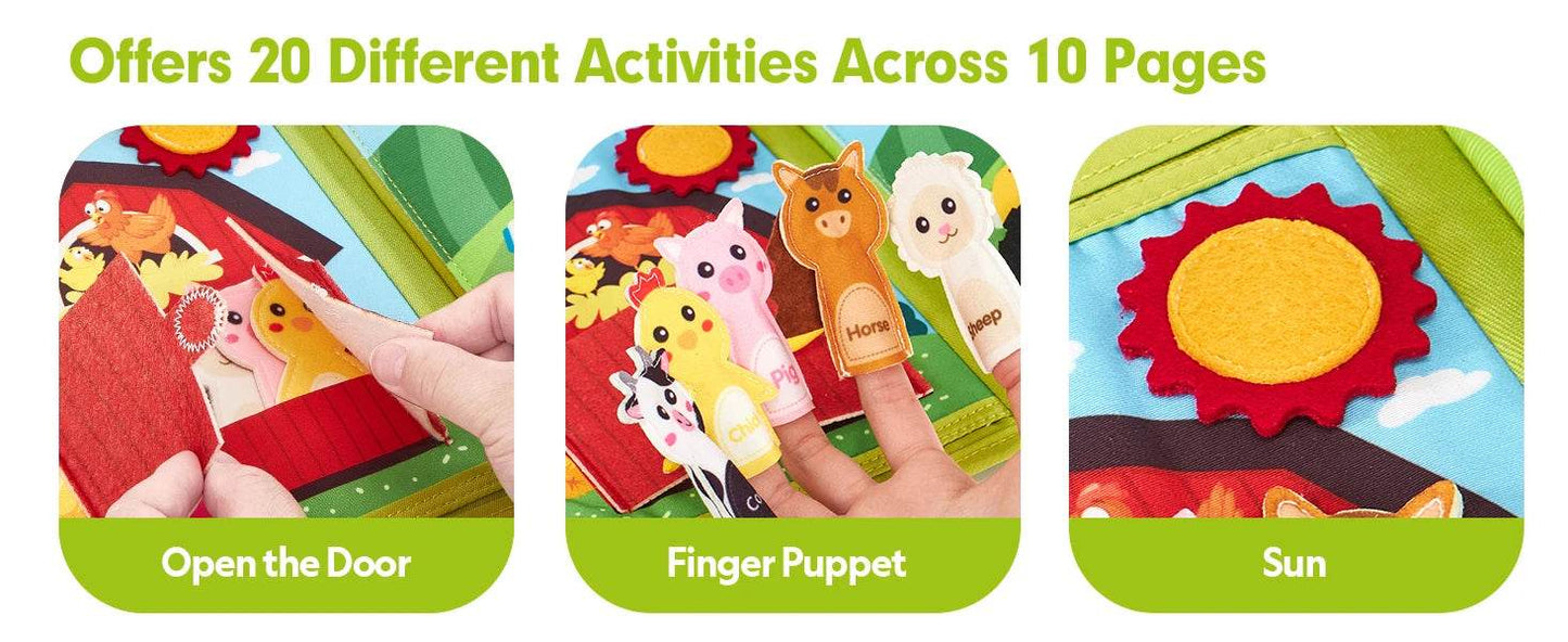 Activity Busy Book Montessori Educational Learning Books For Toddler Busy Board Felt Sensory Toys with Life Skills Matching Toys - ToylandEU