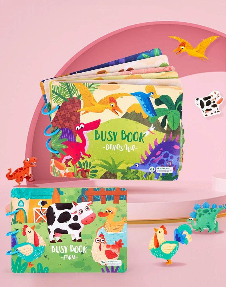 Montessori Busy Book for Kids Sticker Quiet Book Baby Early Educational Toy Toddlers Matching Puzzles Learning Toys Gifts - ToylandEU