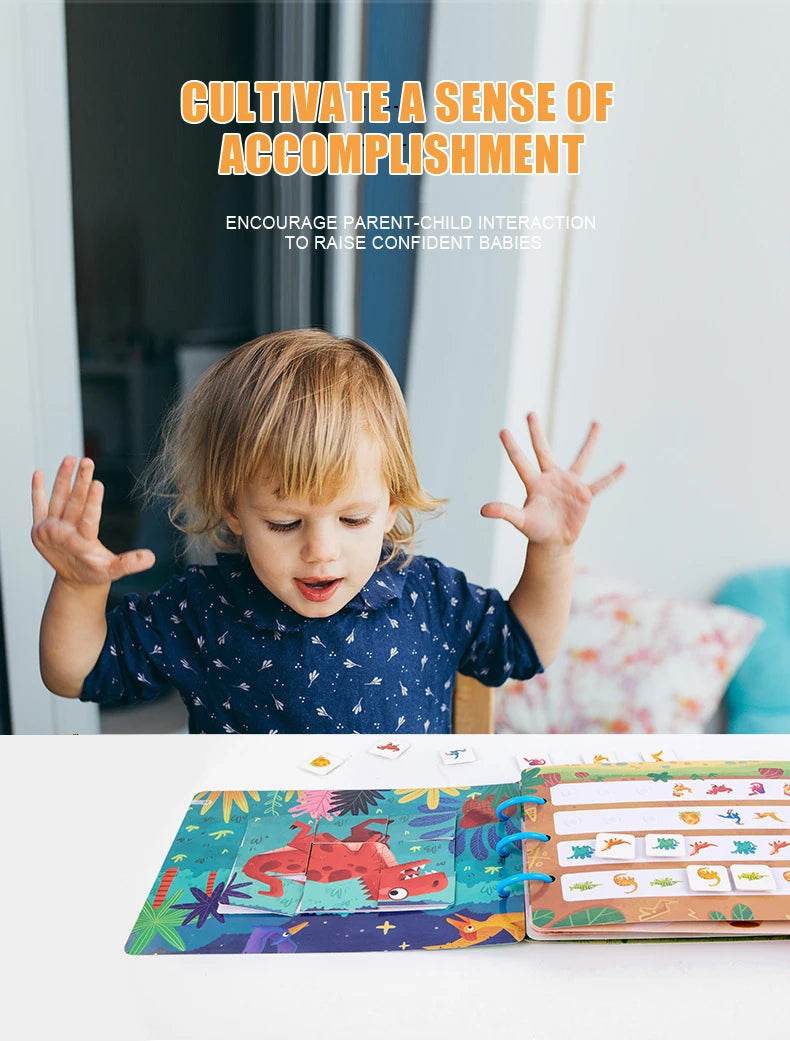 Montessori Busy Book for Kids Sticker Quiet Book Baby Early Educational Toy Toddlers Matching Puzzles Learning Toys Gifts - ToylandEU