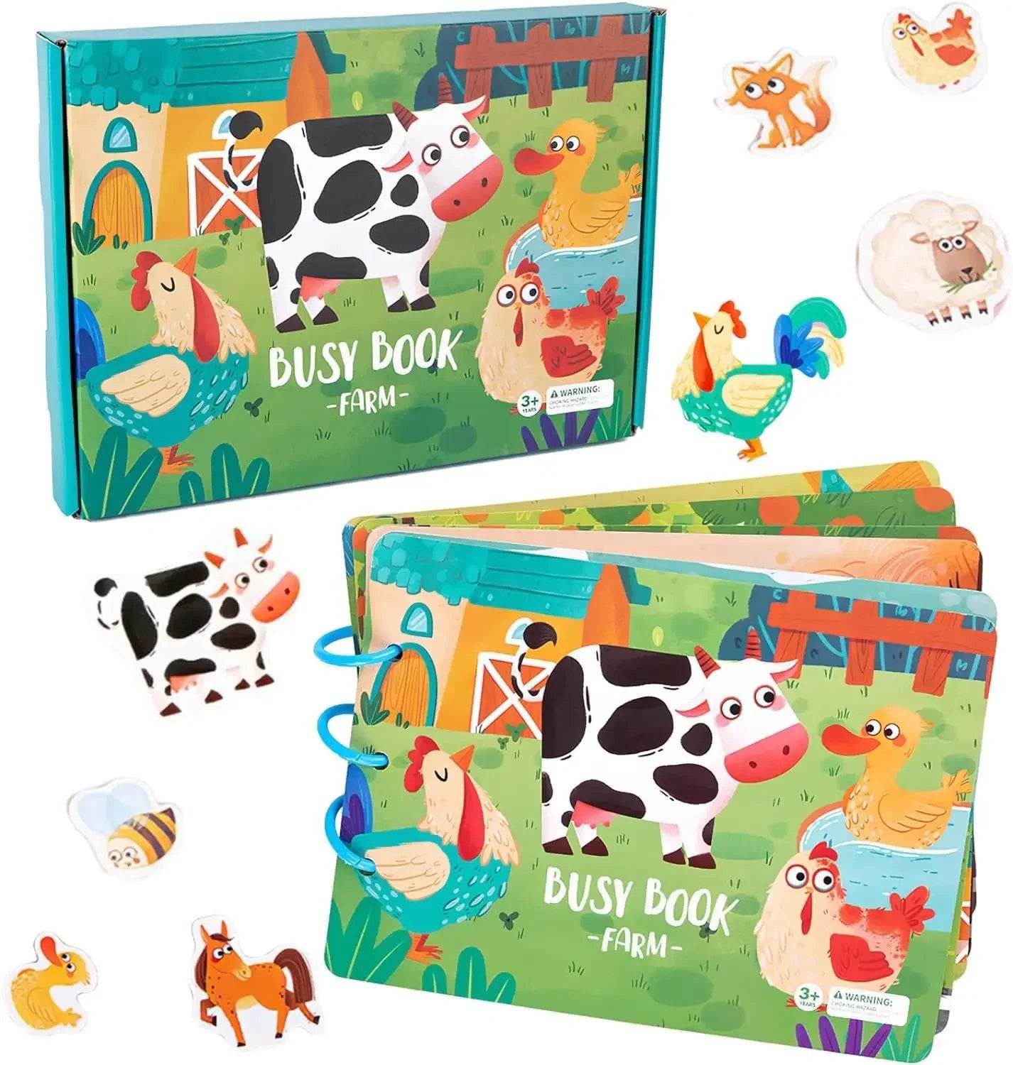 Montessori Busy Book for Kids Sticker Quiet Book Baby Early Educational Toy Toddlers Matching Puzzles Learning Toys Gifts - ToylandEU