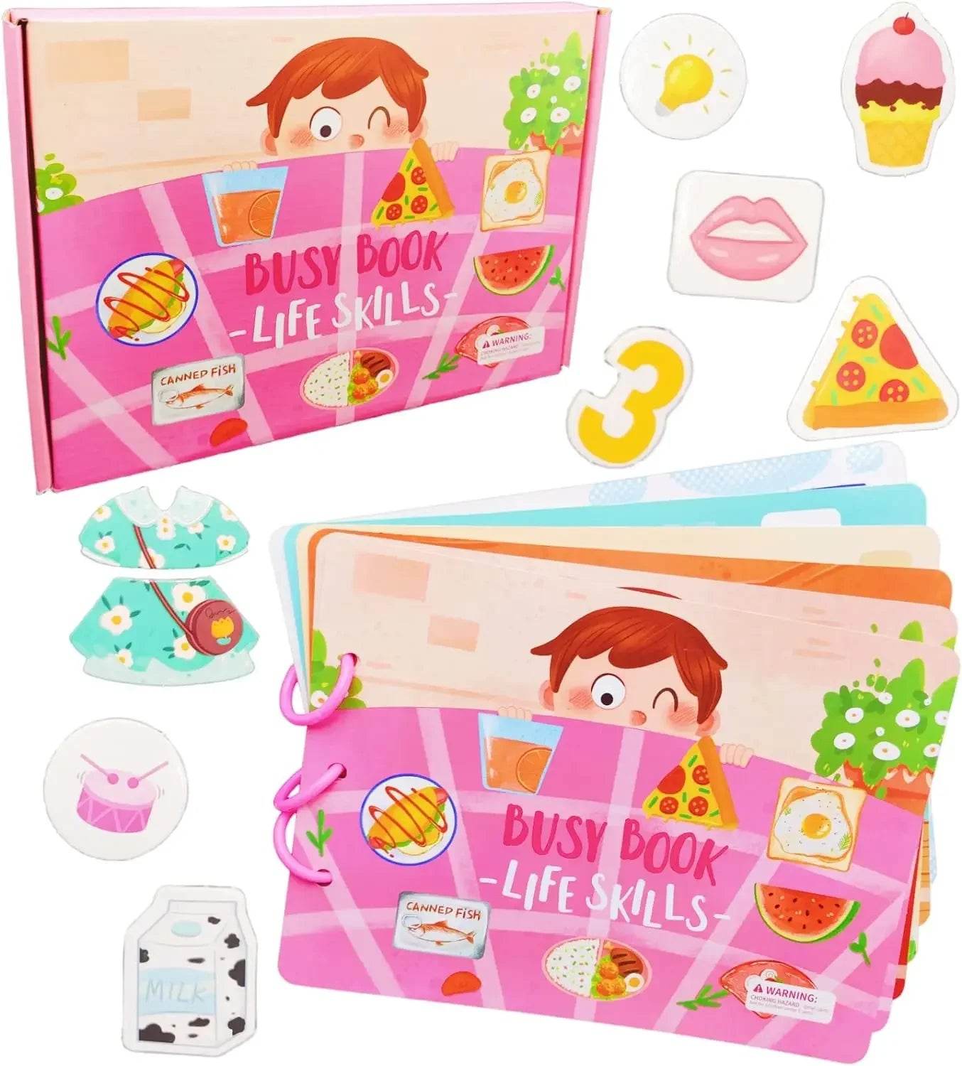 Montessori Busy Book for Kids Sticker Quiet Book Baby Early Educational Toy Toddlers Matching Puzzles Learning Toys Gifts - ToylandEU