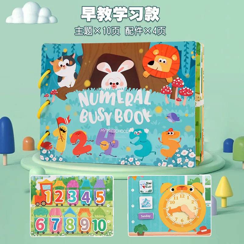 Montessori Busy Book for Kids Sticker Quiet Book Baby Early Educational Toy Toddlers Matching Puzzles Learning Toys Gifts - ToylandEU