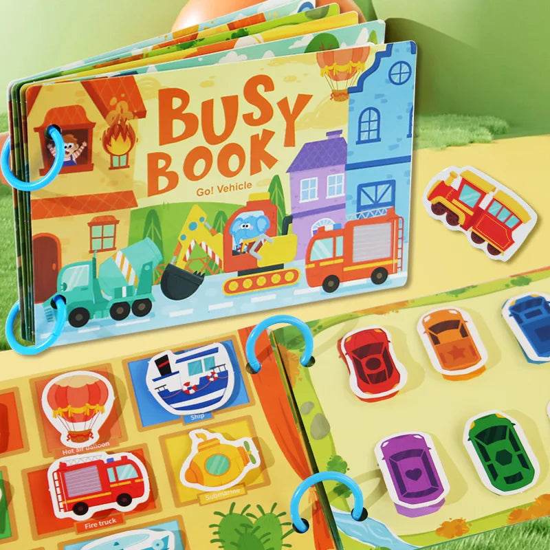 Montessori Baby Busy Book Quiet Book Toys for Children Paste Early Learning Education Toy Children Montessori Toy Matching Game - ToylandEU