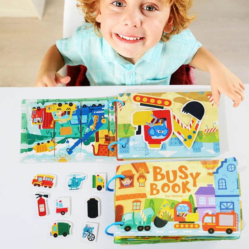 Montessori Baby Busy Book Quiet Book Toys for Children Paste Early Learning Education Toy Children Montessori Toy Matching Game - ToylandEU