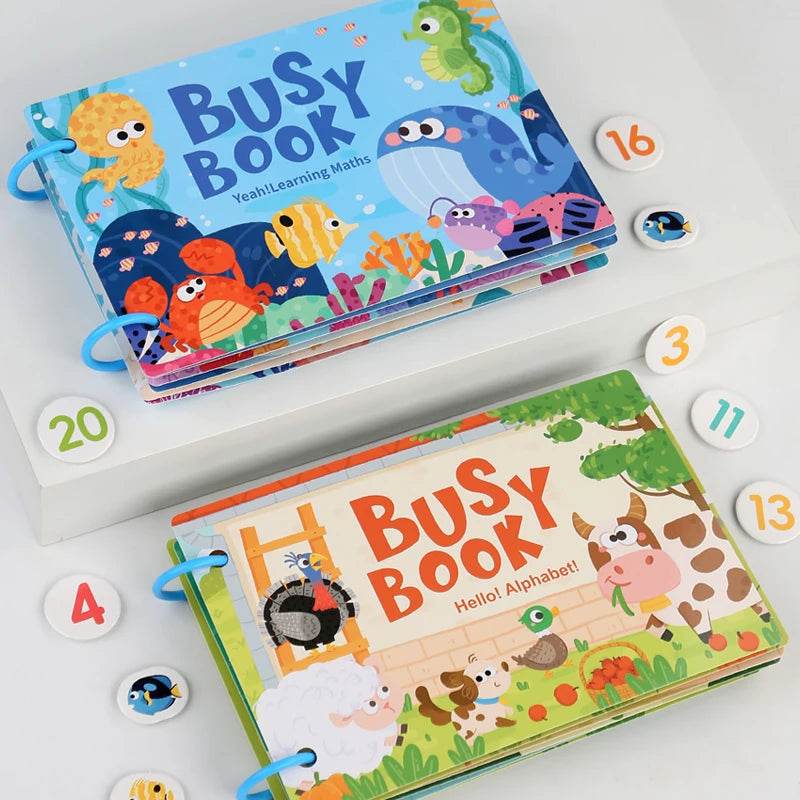 Montessori Baby Busy Book Quiet Book Toys for Children Paste Early Learning Education Toy Children Montessori Toy Matching Game - ToylandEU