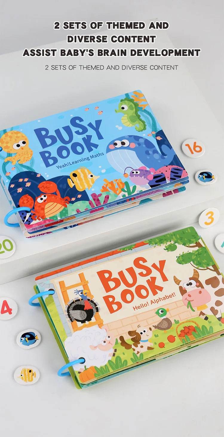 Montessori Baby Busy Book Quiet Book Toys for Children Paste Early Learning Education Toy Children Montessori Toy Matching Game - ToylandEU