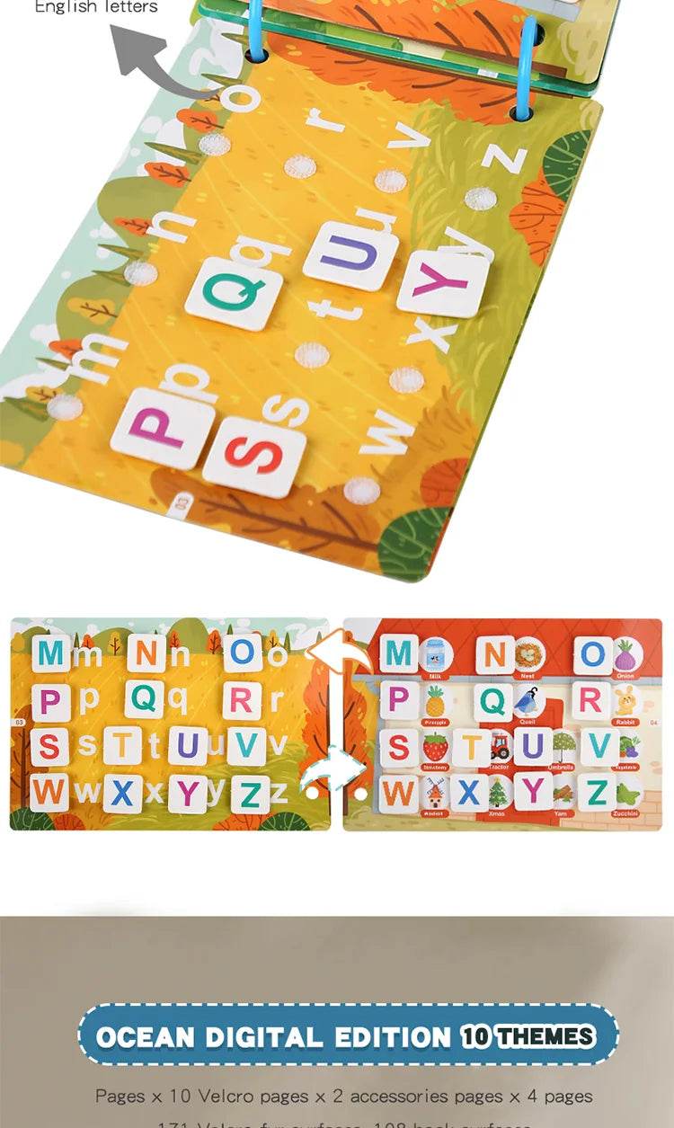 Montessori Baby Busy Book Quiet Book Toys for Children Paste Early Learning Education Toy Children Montessori Toy Matching Game - ToylandEU