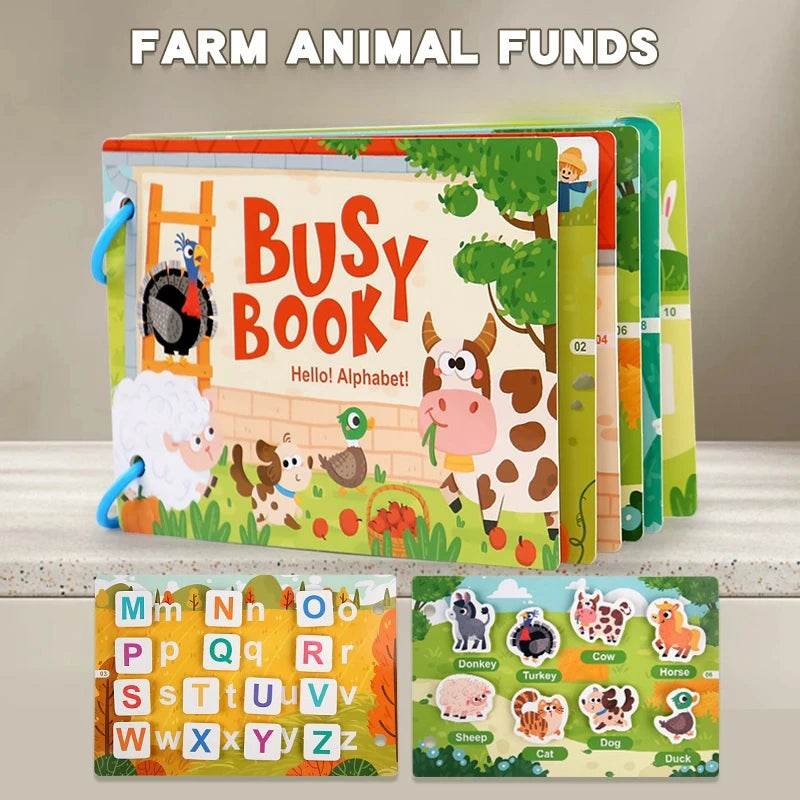 Montessori Baby Busy Book Quiet Book Toys for Children Paste Early Learning Education Toy Children Montessori Toy Matching Game - ToylandEU