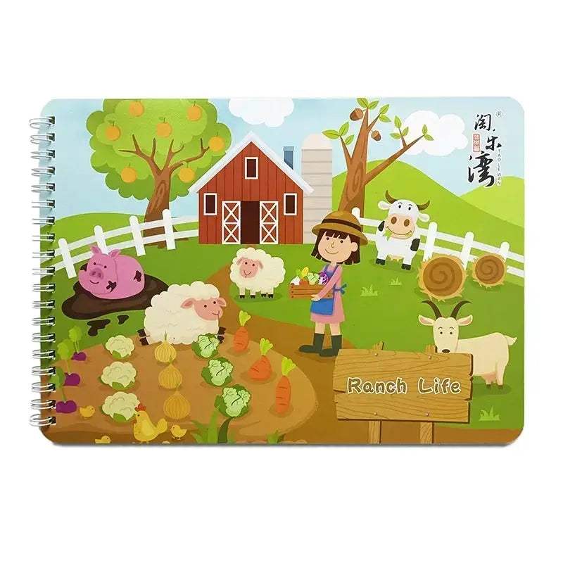  Montessori Busy Sticker Book 3D Farm Life Toy Kids -  ToylandEU™